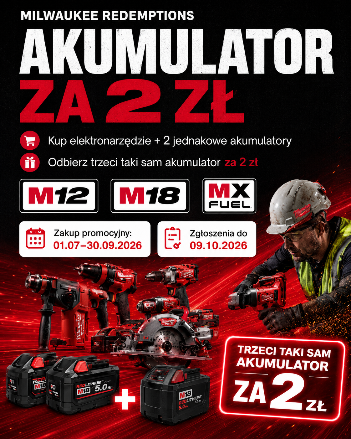 Akumulator gratis Greenworks